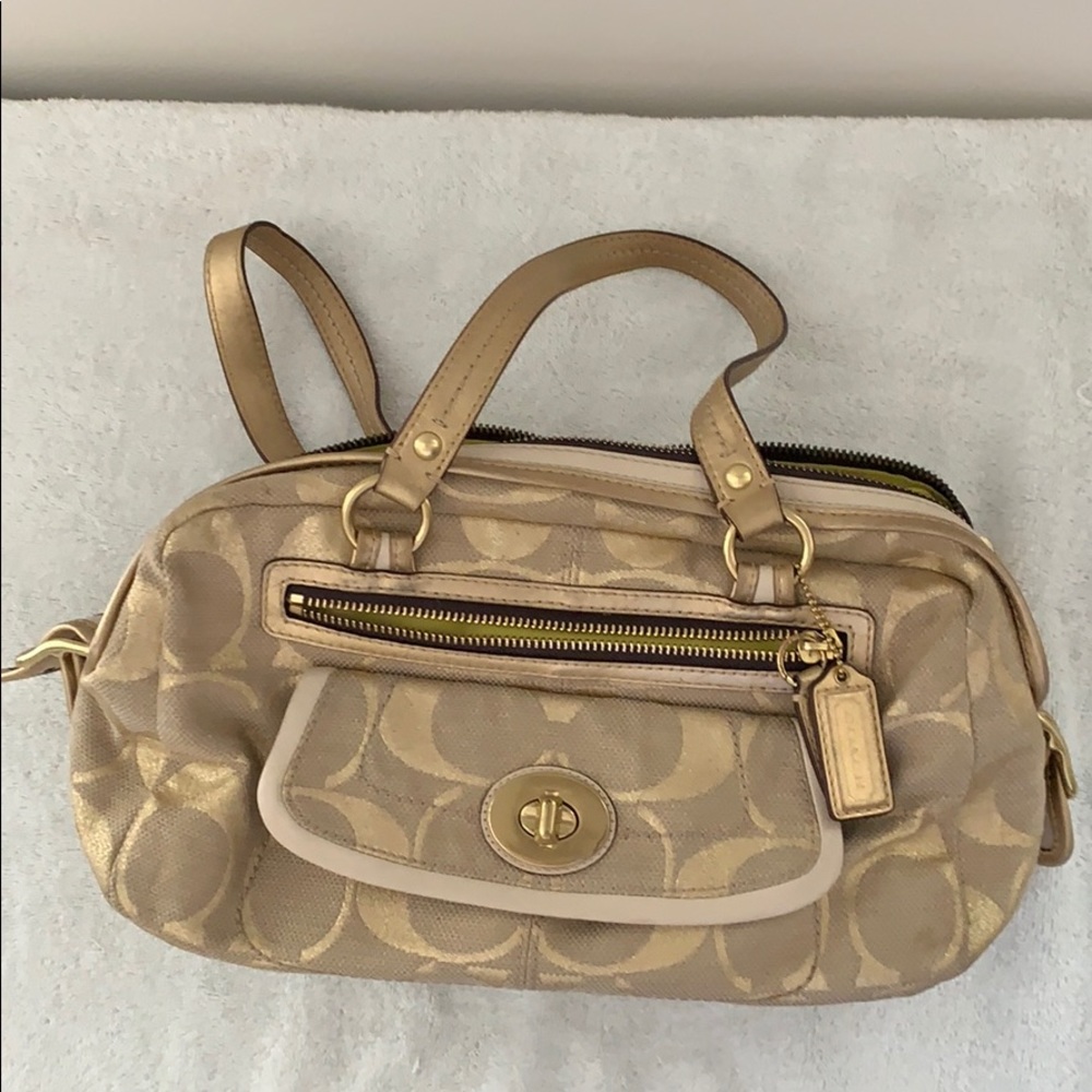 Coach Bonnie Linen purse 13502 Gold